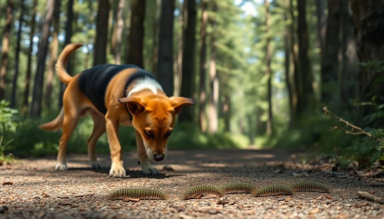 Danger des chenilles processionnaires pour les chiens