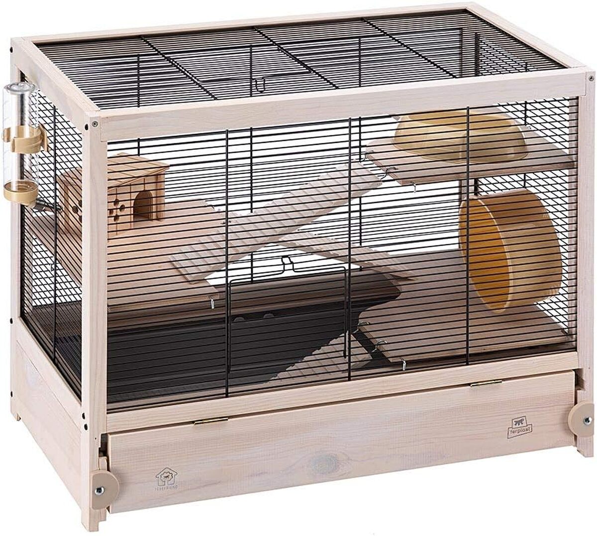 Test de la cage hamster Ferplast Hamsterville : structure en bois robuste