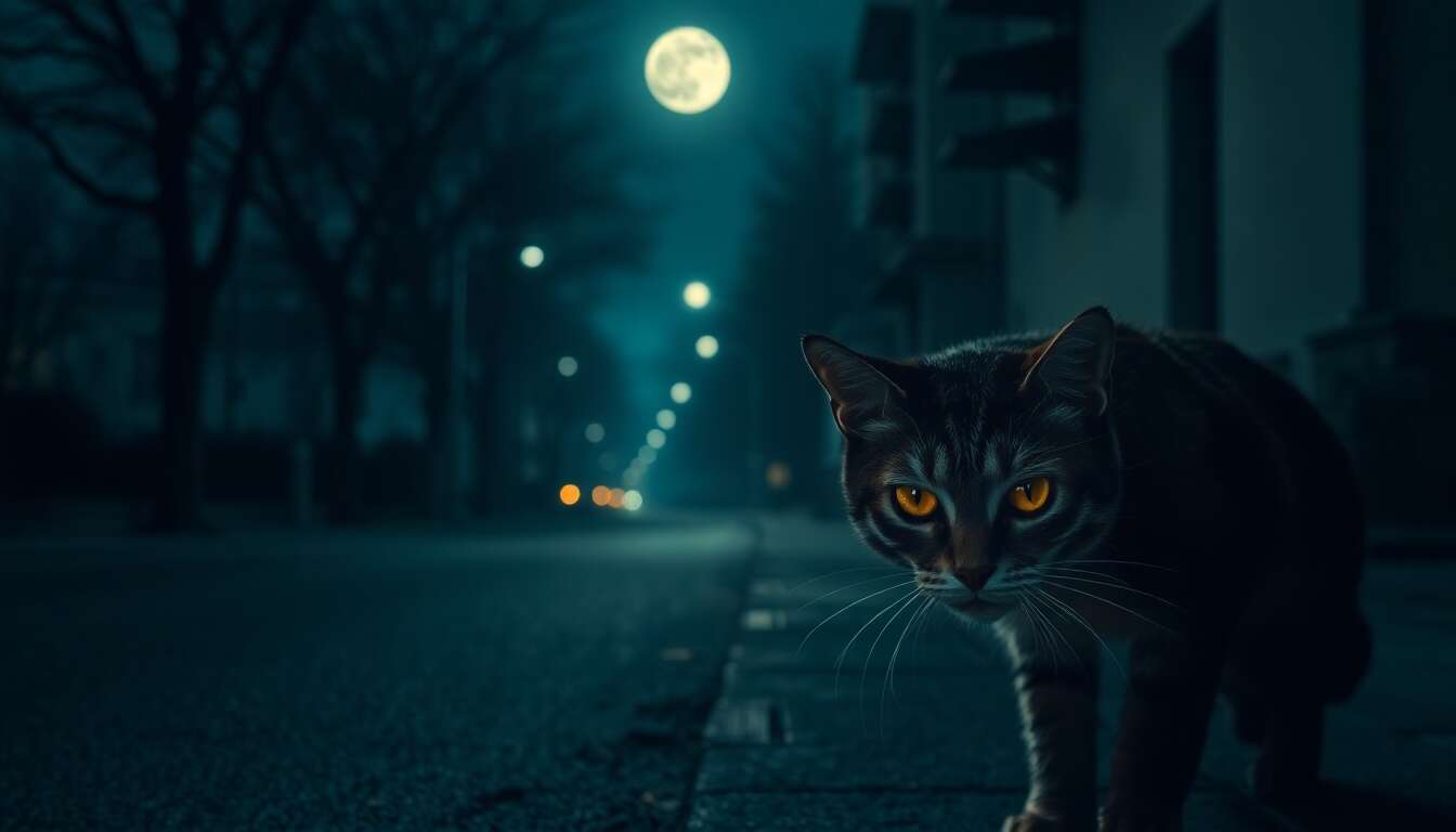 Le chat surveille son territoire