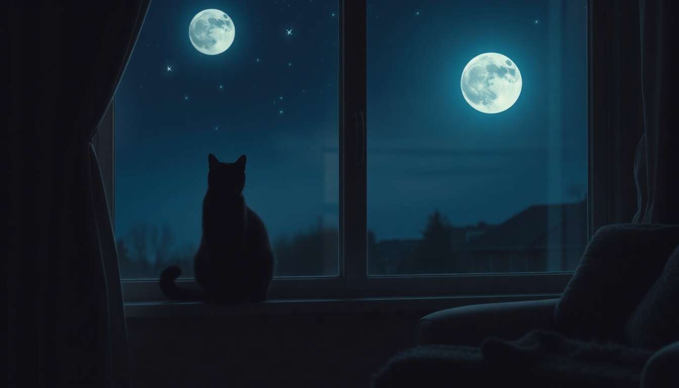 Le chat chasse la nuit