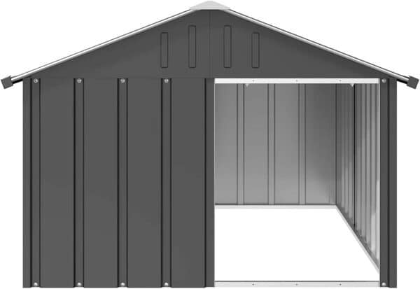 Bulliing Niche pour Chien Anthracite 116,5x153x81,5 cm Acier galvanisé,Cage pour Chien,Cage pour Chat,Chenil pour Chien