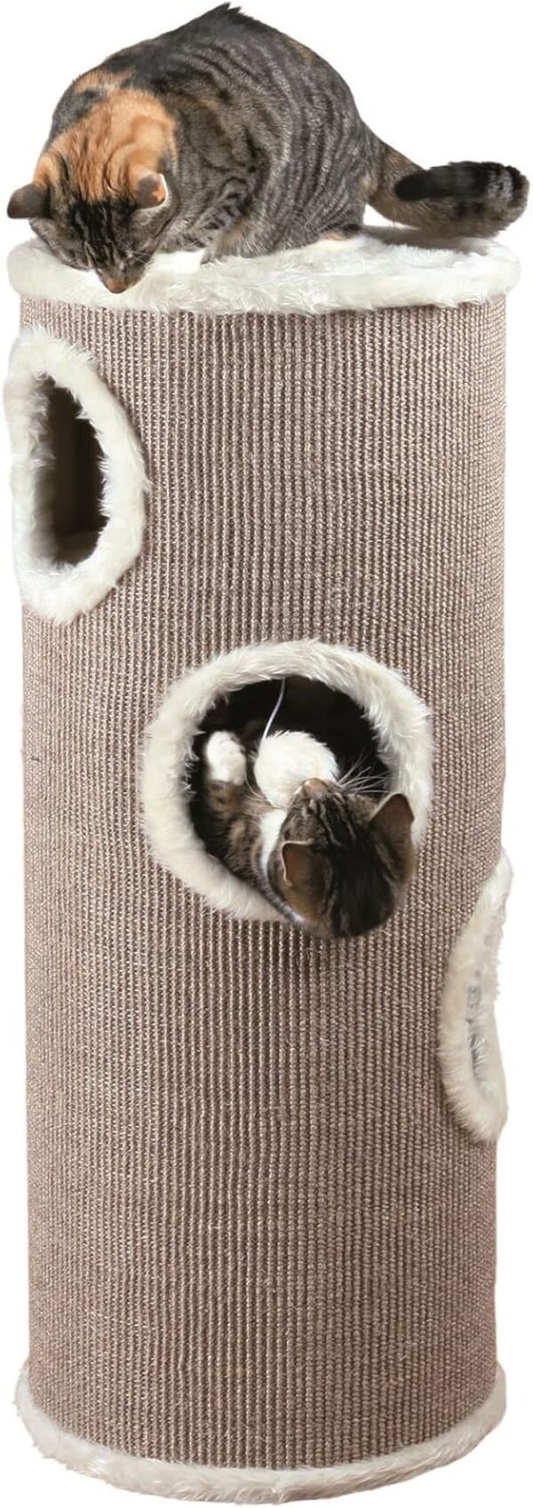 Trixie 4338 Arbre à chat format tour, Marron/beige, Diamètre 40 cm / Hauteur 100 cm