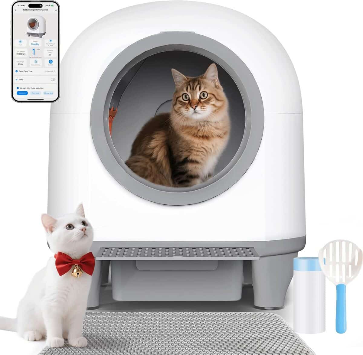 Test : litière autonettoyante TriumphKey pour chats - 80 l et 9 capteurs