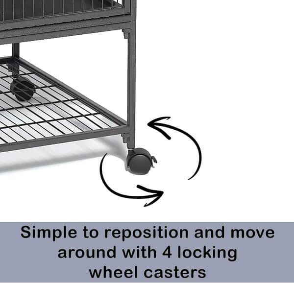 MidWest Homes for Pets Modèle 162 Double Cage pour Petits Animaux Deluxe Critter Nation, Dimensions montée 91,44 x 60,96 x 160,02 cm (L x l x H), Gris Quartz