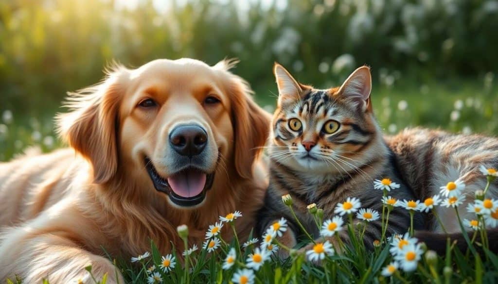 Bienfaits de la camomille pour chiens et chats