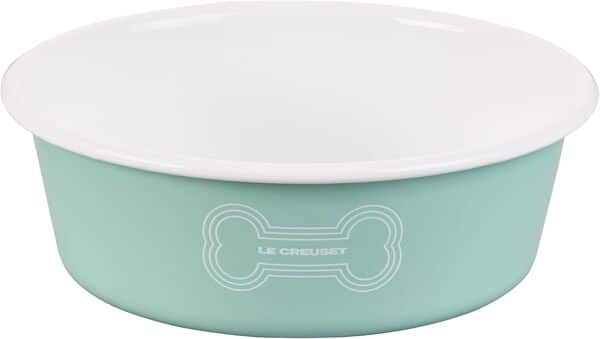 Le Creuset Gamelle en acier émaillé pour chien Vert clair Taille L 6 tasses