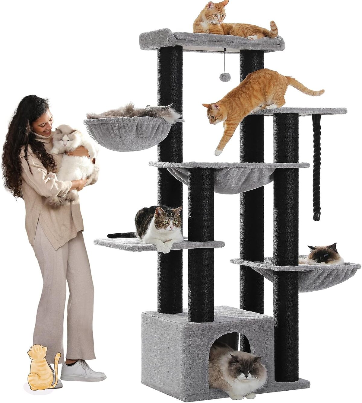 Test de l'arbre à chat PAWZ Road : grandeur et confort XXL