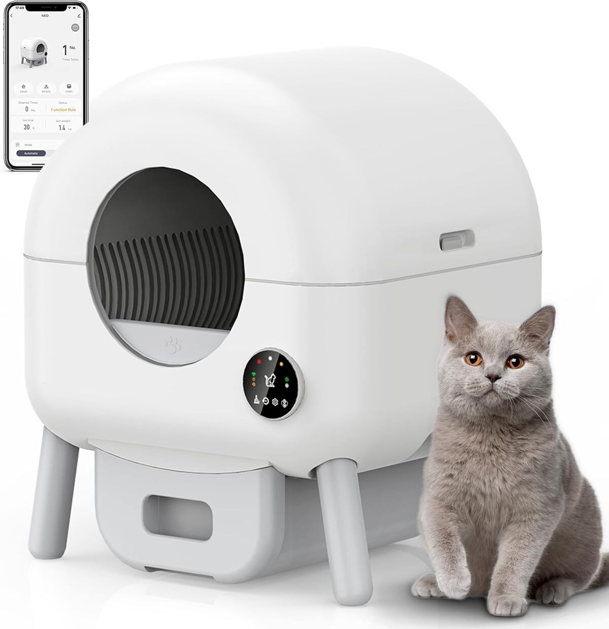 Test : litière autonettoyante pour chats – contrôle par application