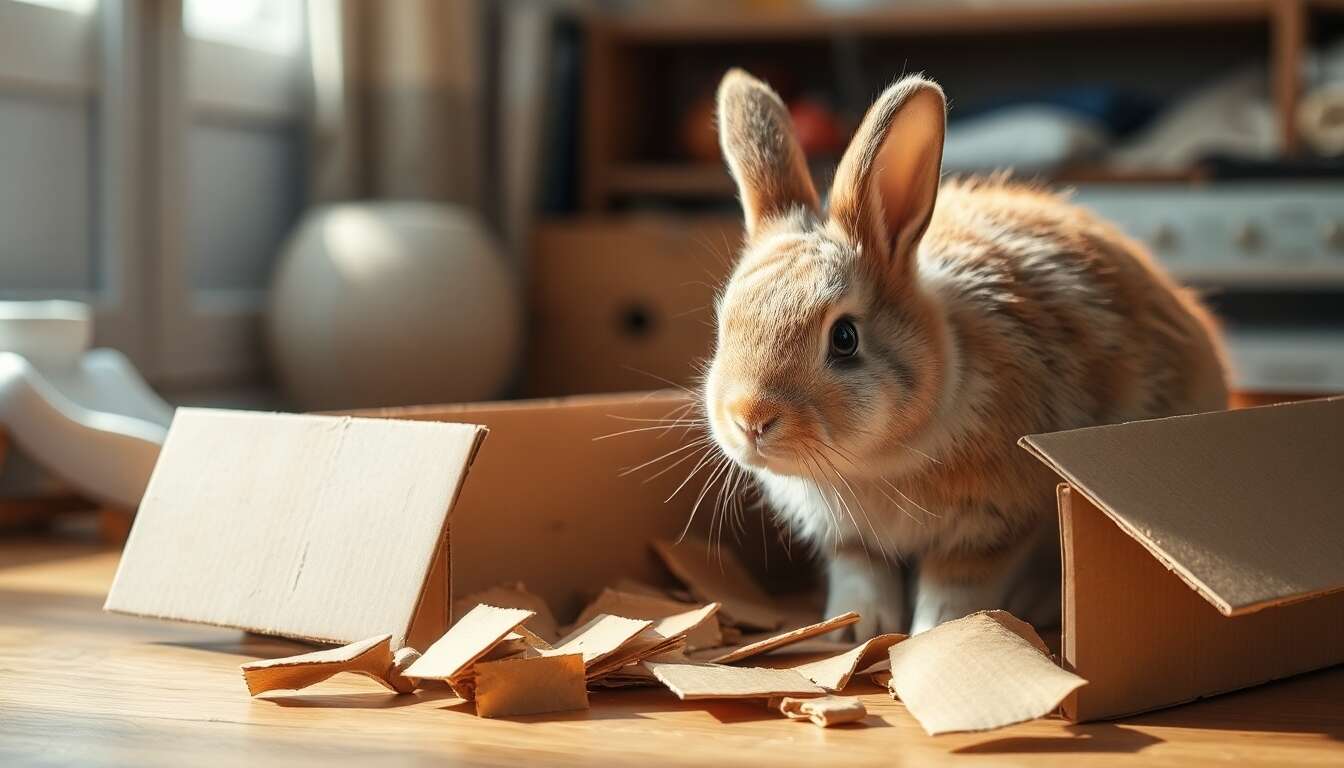 Dangers du Carton pour les Lapins : ce Qu'il Faut Savoir