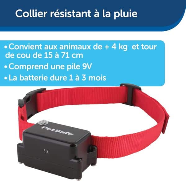 PetSafe - Système de Clôture Anti-Fugue avec Collier et Fil pour Grand Chien ou Chien Têtu de Plus de 4 kg - Tous Types de terrains (Jardin, enclos..) - Imperméable - Facile à Installer