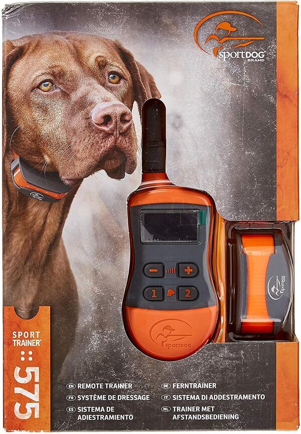 SportDOG – Collier de Dressage pour Chien avec Télécommande SportTrainer, Submersible, Rechargeable, 10 Niveaux de Stimulation Électrostatique, Vibration, Signal Sonore - Portée 500 m
