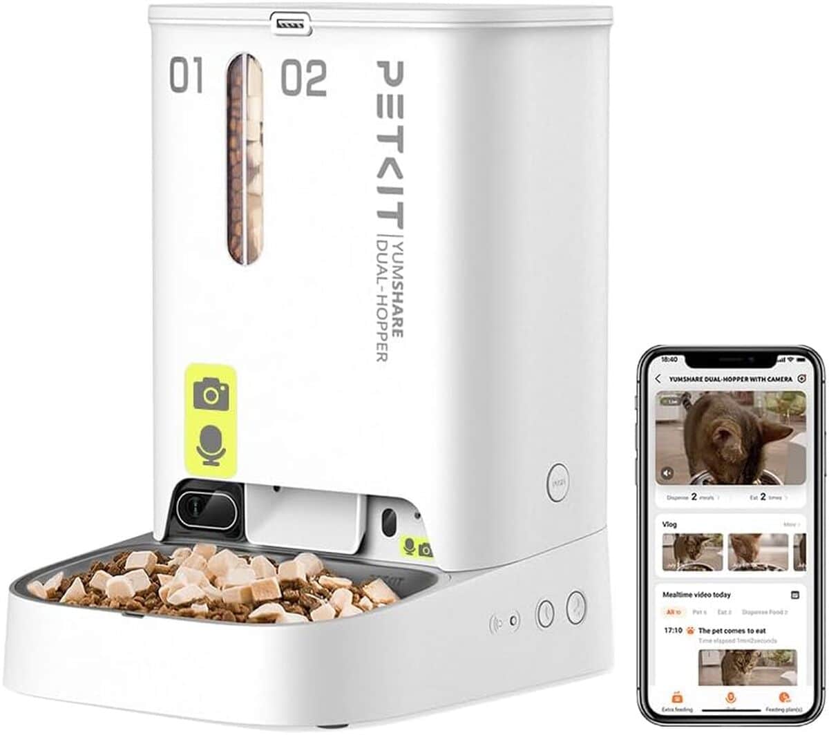 Test : distributeur PETKIT pour chat avec caméra HD et double trémie