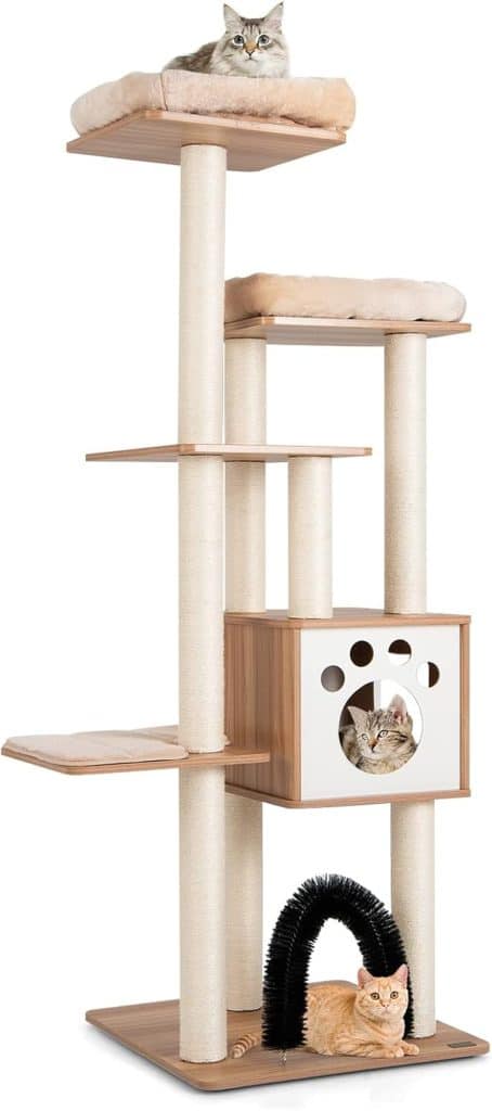 Test du COSTWAY arbre à chat en bois : confort et jeu pour vos félins