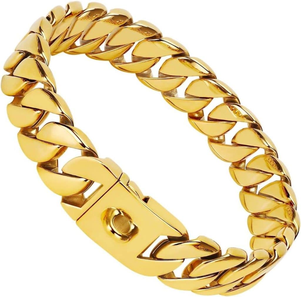 Avis : collier de luxe KINGOLDOGS 32 mm 18 carats pour chien