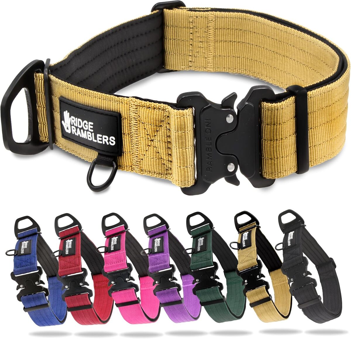 Collier robuste Ridge Ramblers : qualité militaire et confort pour chien
