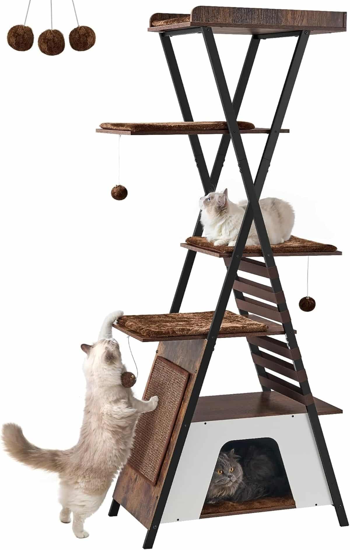 Test arbre à chat FourFurPets 184 cm : découvrez le condo moderne multitudes étages