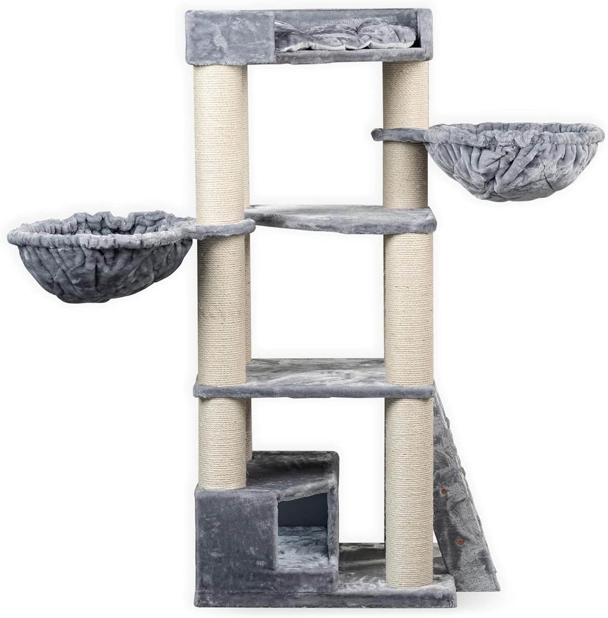 Test : arbre à chat XXL Corner Coon gris clair pour maine coon