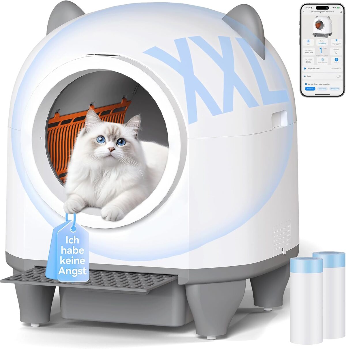 Test de la litière autonome Devoko Oreilles de Chat 90L