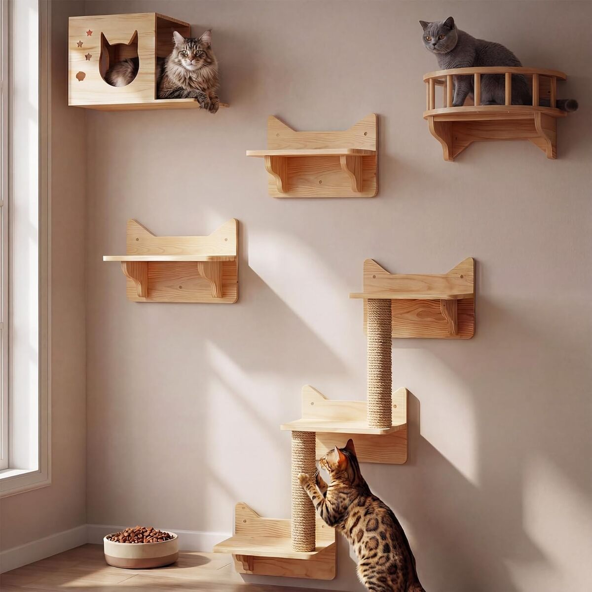 Test : étagères murales Ladvatkin pour l'escalade des chats