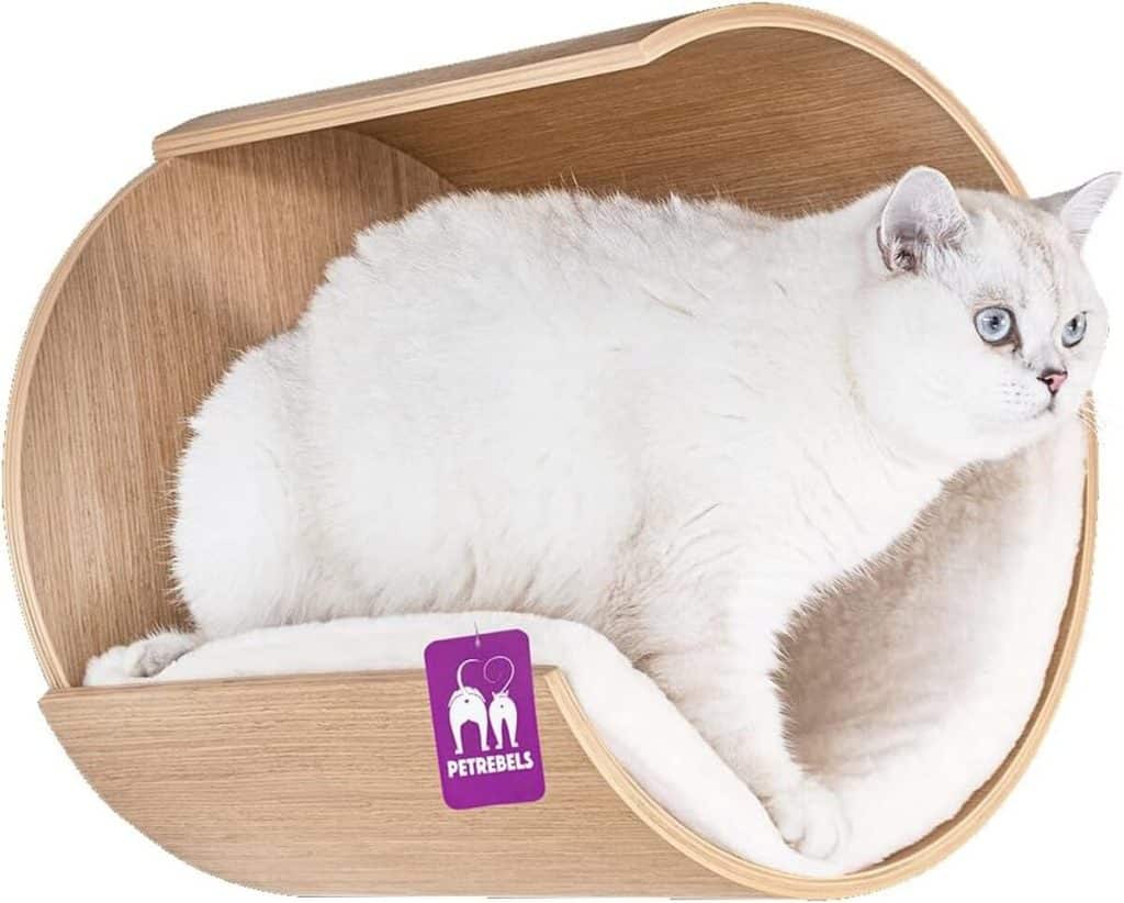 Test Petrebels : arbre à chat mural Moon Ø 40 cm, aspect rustique