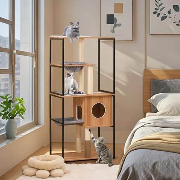 Découvrez notre avis sur l'arbre à chat XXL Costway 160 cm avec cadre en métal : un produit à la fois robuste et esthétique, parfait pour le bien-être de votre félin.