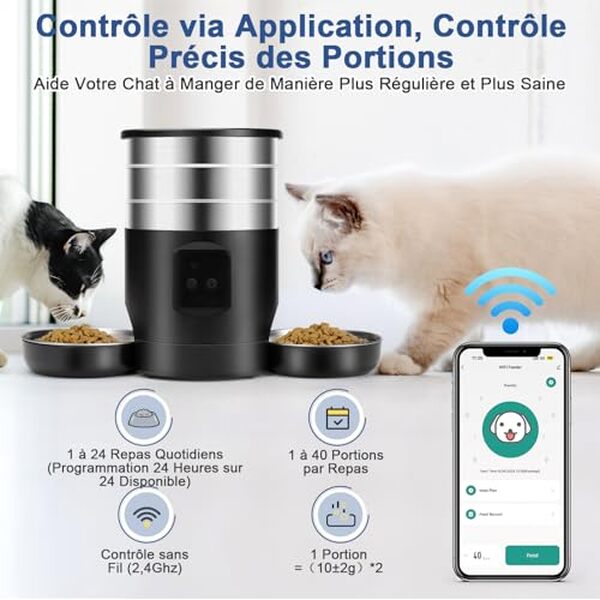 Découvrez notre test complet du distributeur automatique de croquettes PetFeeder 5L : une solution innovante pour nourrir facilement vos chats et chiens avec un appareil connecté fiable et pratique.