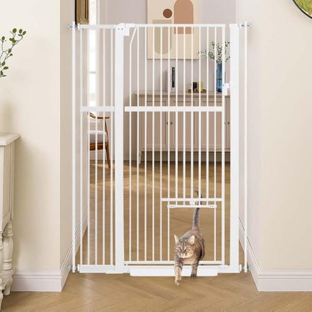 Test : barrière unipaws haute 142 cm avec chatière