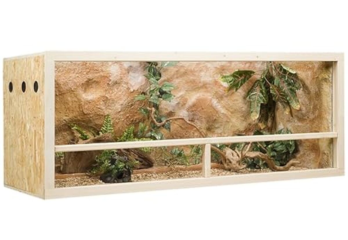Test du terrarium en bois GECKOX OSB 150 x 60 x 60 cm avec ventilation latérale