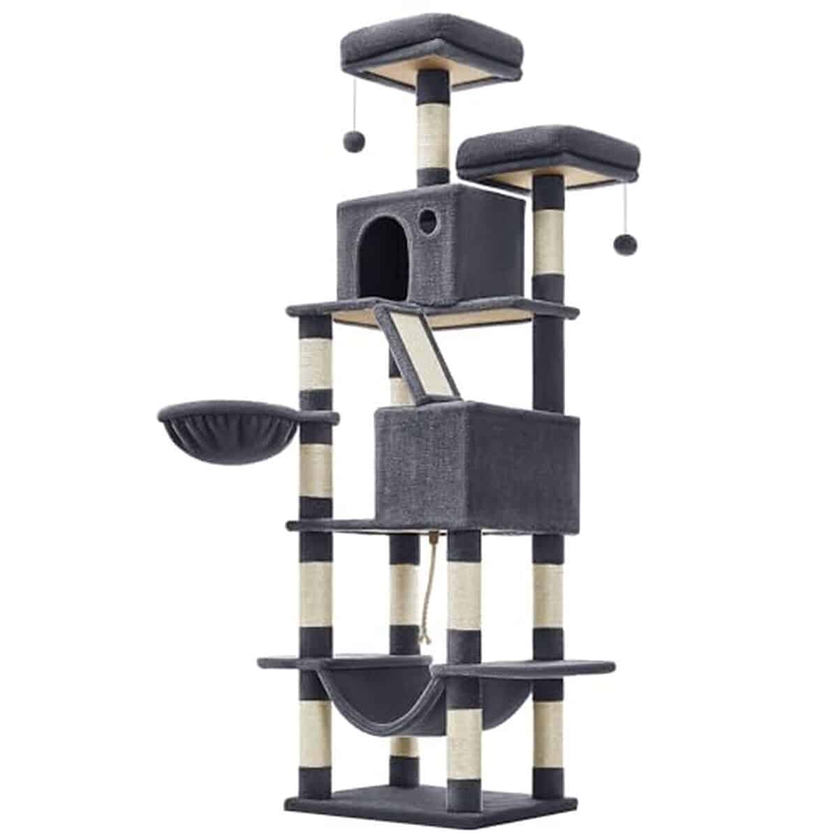 Test Feandrea arbre à chat 206 cm : confort et multi-niveaux