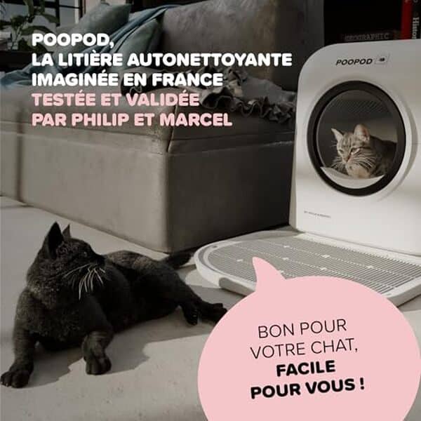 Découvrez notre avis sur la litière autonettoyante Poopod de Philip & Marcel : efficacité, praticité et bien-être pour vos chats.