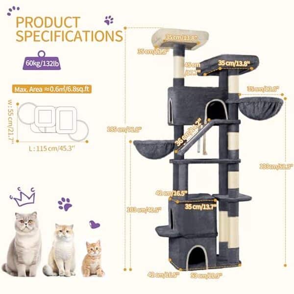 Découvrez notre avis sur l'arbre à chat Hzuaneri 185 cm : stabilité, accessoires variés et confort pour vos félins préférés. Une structure idéale pour jouer, grimper et se reposer.