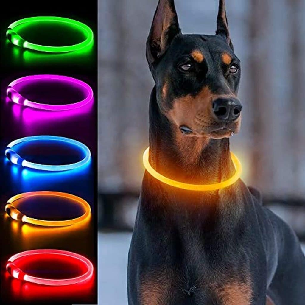 Avis sur le collier lumineux DEL pour chien rechargeable USB