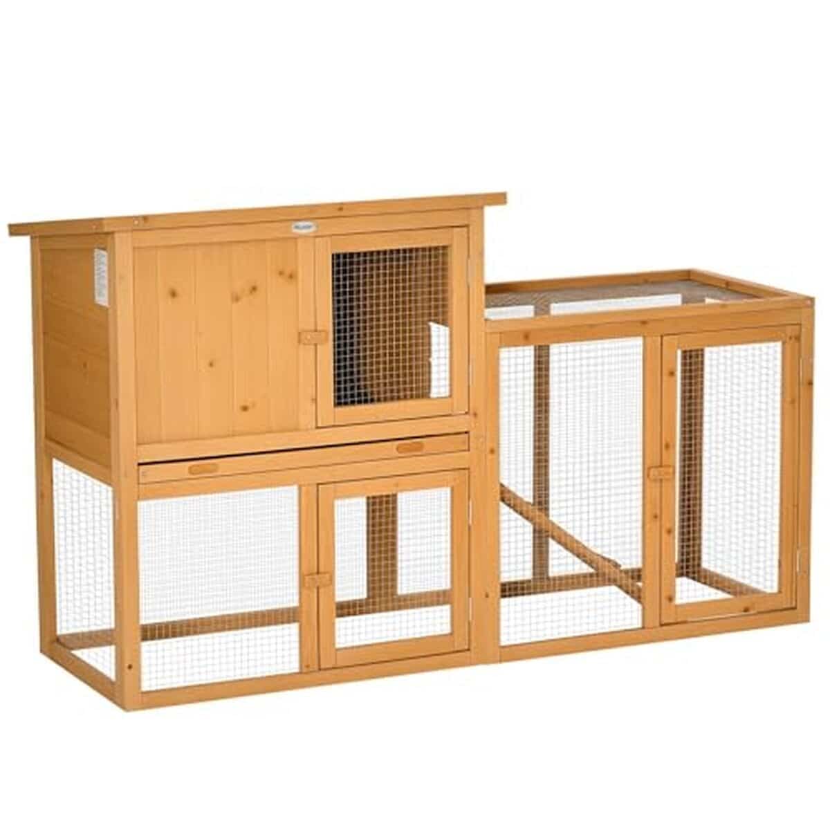 Test : clapier PawHut avec bac amovible et rampe