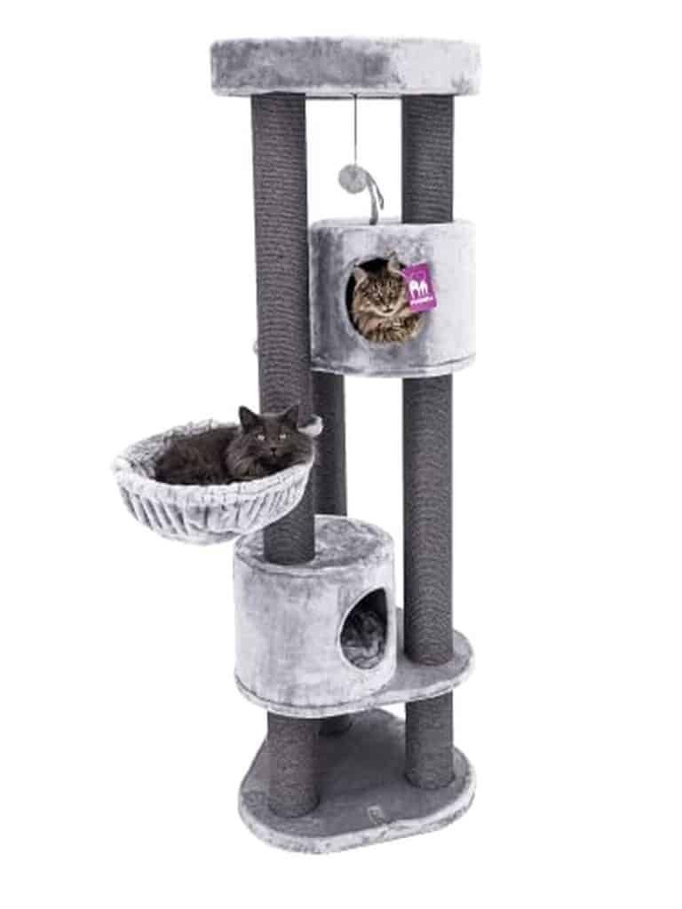Test de l'arbre à chat Petrebels Charlotte 180 cm avec sofa XL, niches et hamac