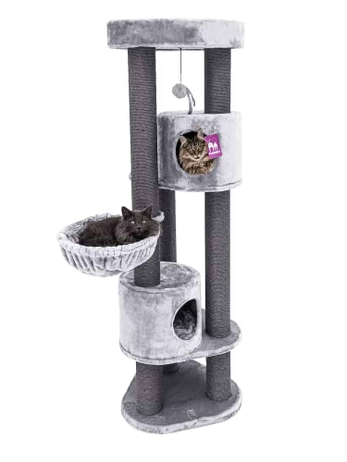 Test de l'arbre à chat Petrebels Charlotte 180 cm avec sofa XL, niches et hamac