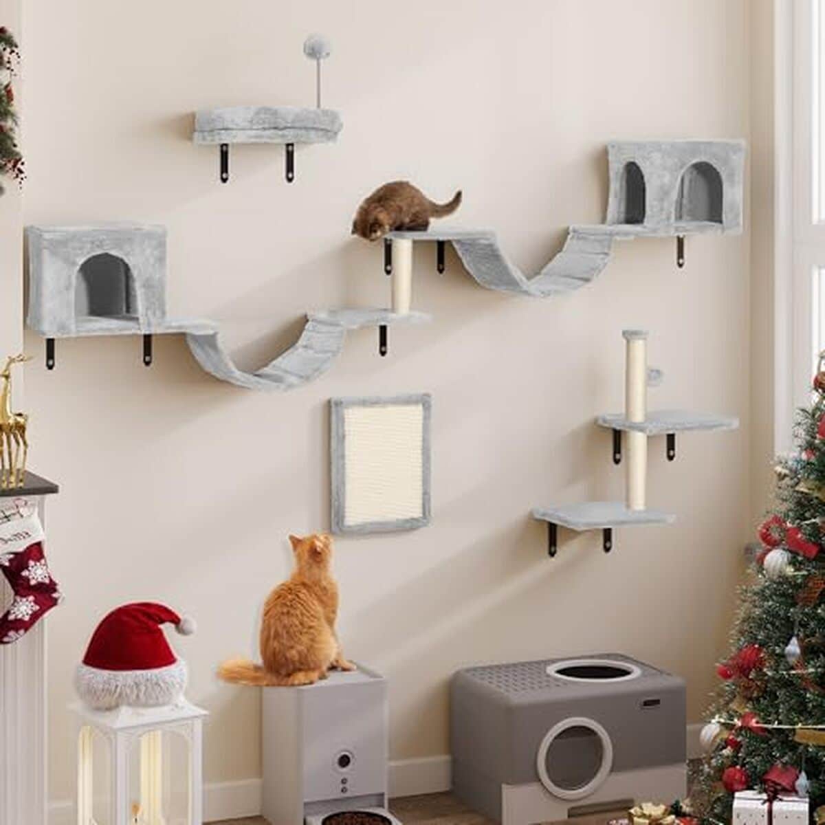 Test du mur d'escalade YITAHOME pour chat : lot de 8 modules en peluche