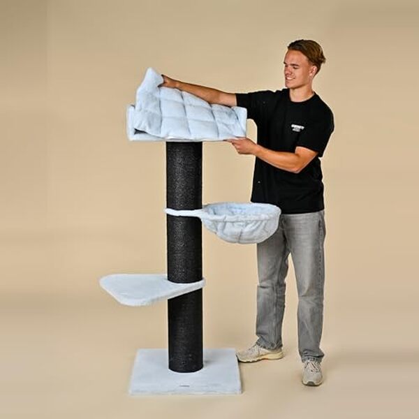 Découvrez notre test détaillé de l'arbre à chat RHRQuality Royalty de luxe 158 cm : qualité, stabilité et confort pour votre félin. 