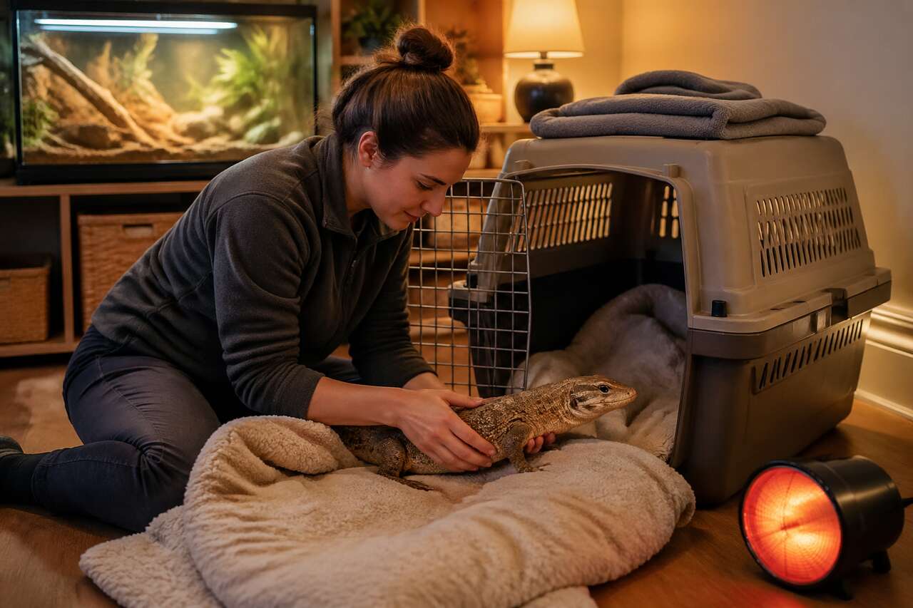 Préparer le transport d'un animal exotique en hiver