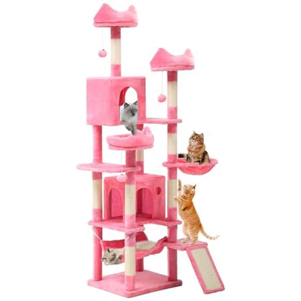 Test : arbre à chat XXL YITAHOME 190 cm roses