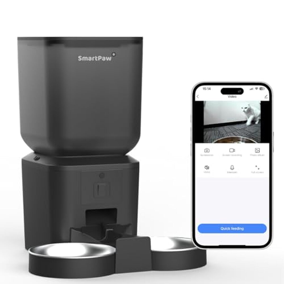 Test SmartPaw : distributeur automatique de croquettes avec caméra et WiFi