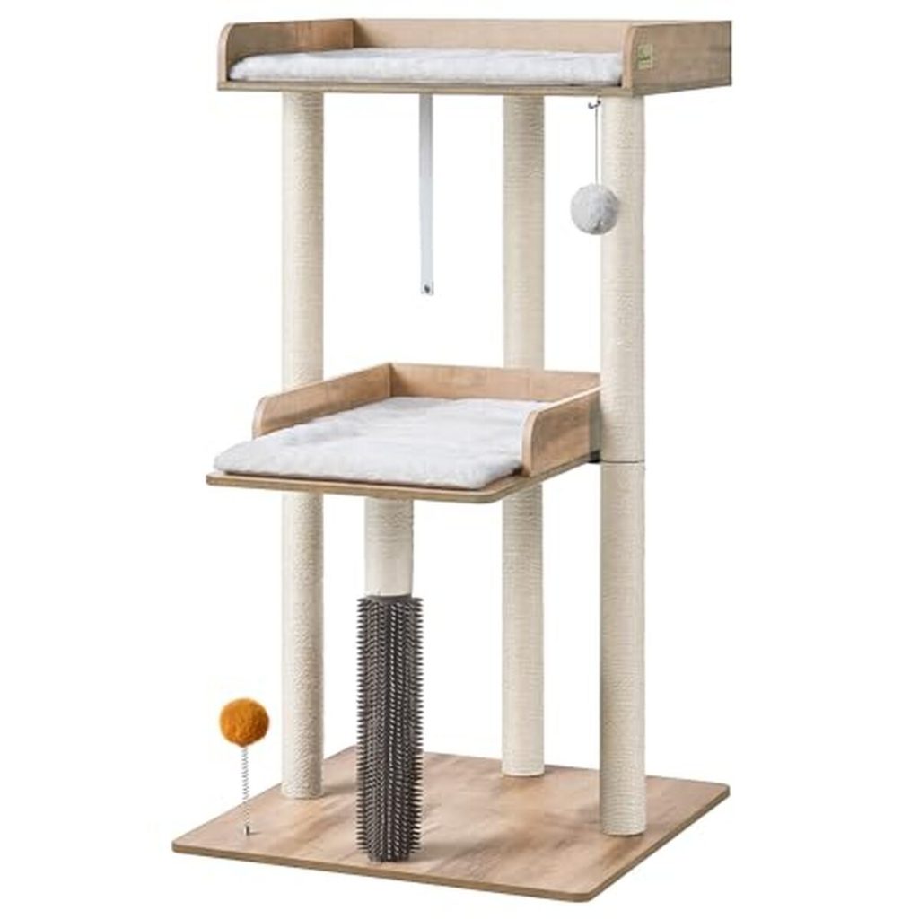 Test : tour d'arbre à chat FourFurPets 111 cm, idéale pour grands chats domestiques
