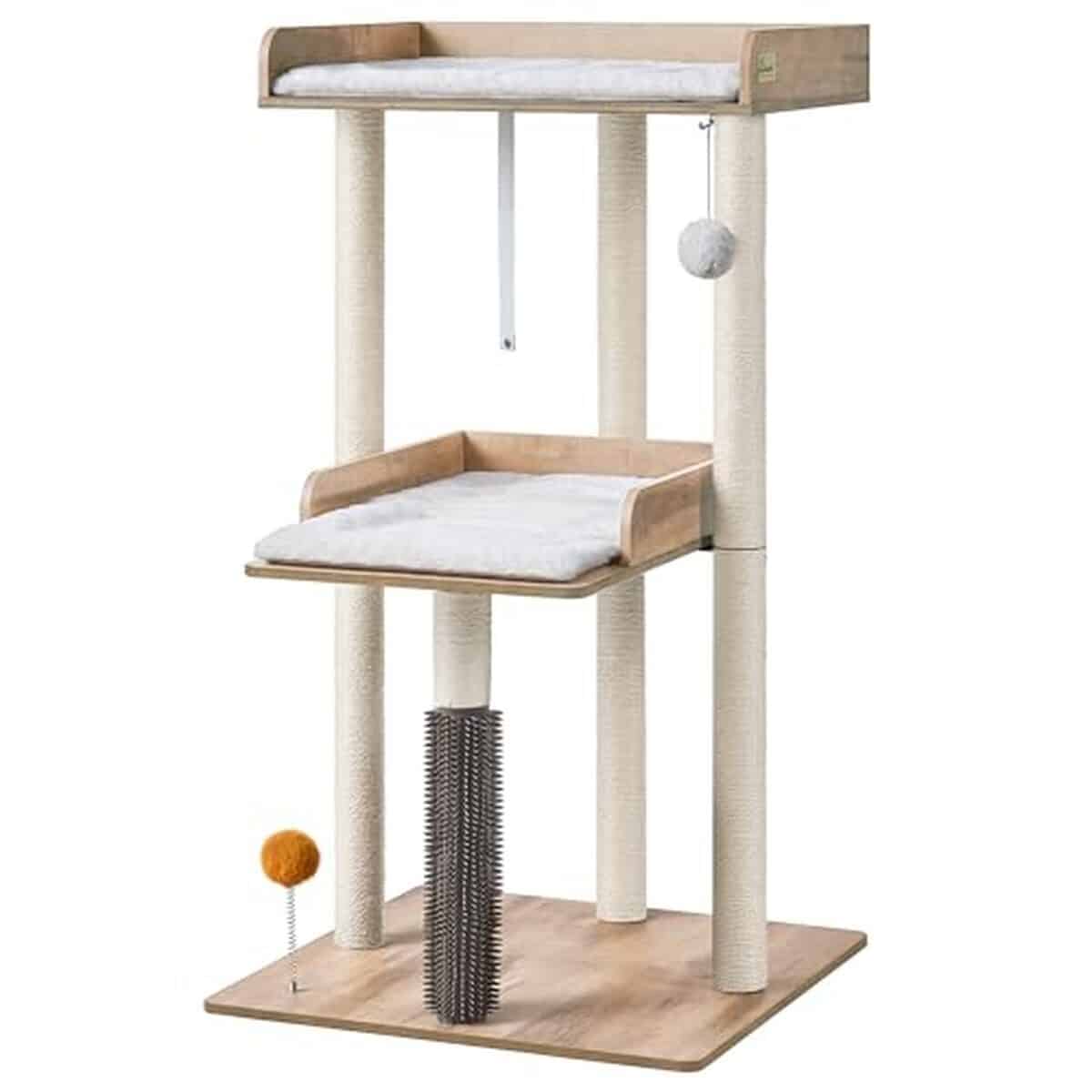 Test : tour d'arbre à chat FourFurPets 111 cm, idéale pour grands chats domestiques