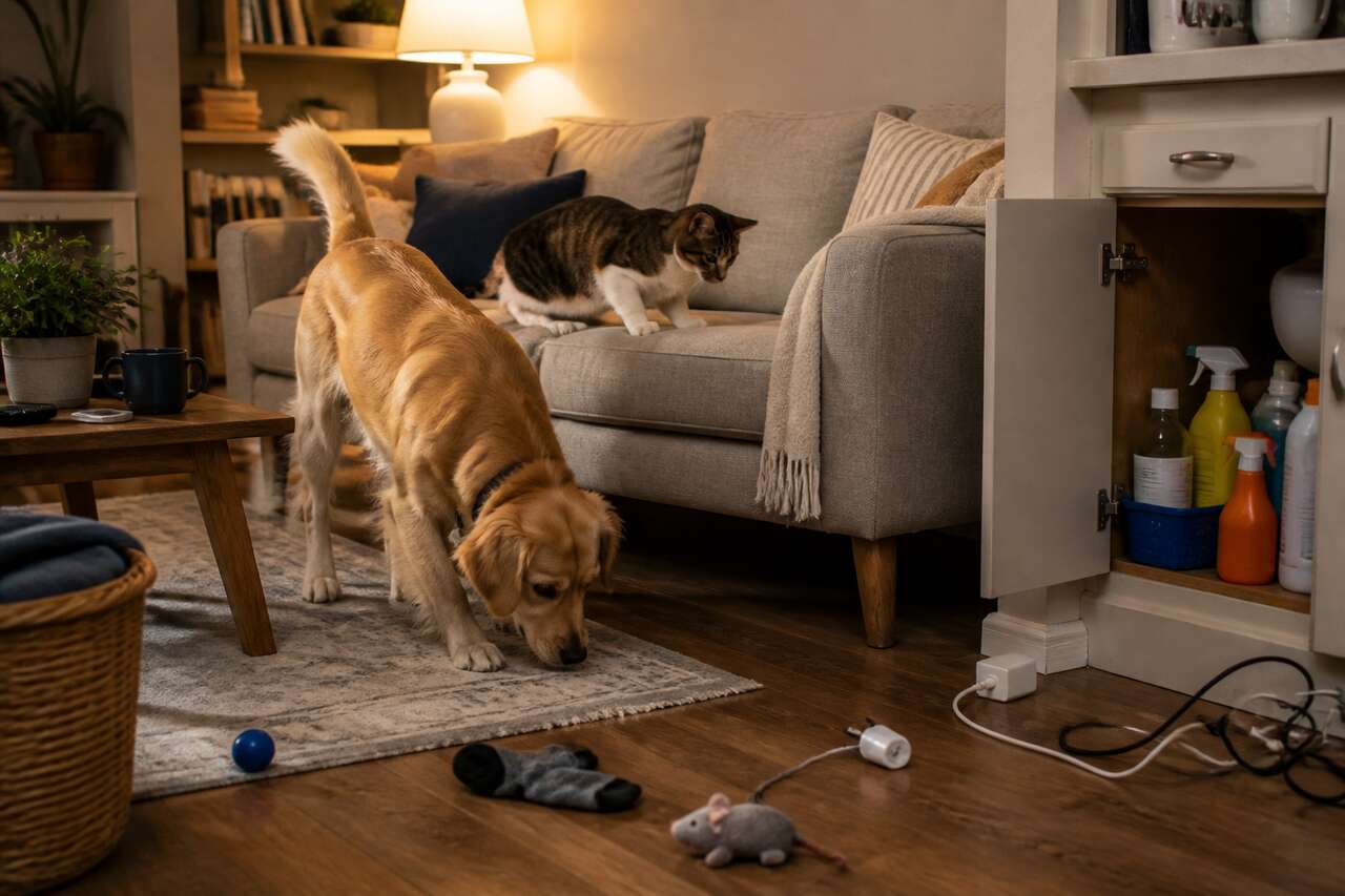 Les risques domestiques pour nos animaux de compagnie